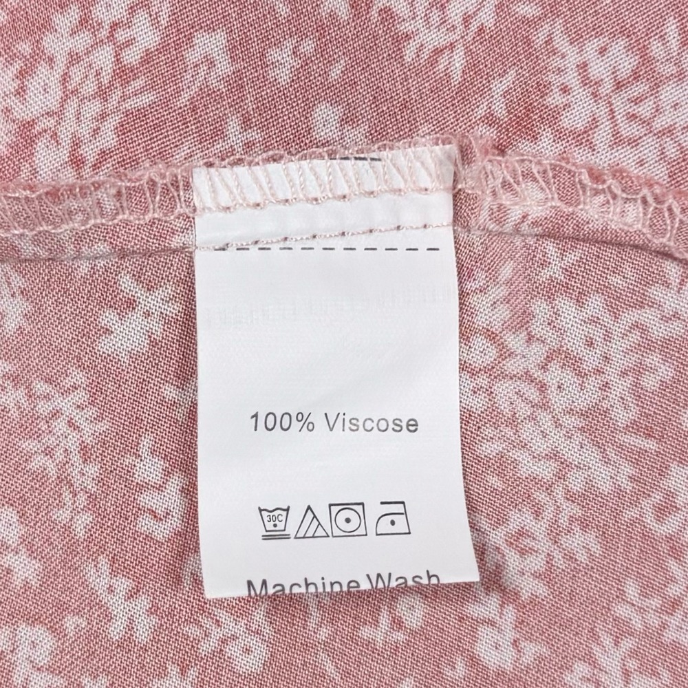 Floral Rose Pink Maxi Dress XL Drawstring Waist Soft Feminine Cottage Country - Picture 3 of 9